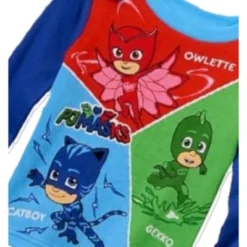 PJ Masks Toddler Boys' 4-Piece Cotton Pajama Sets, Multi/Crew, 2T