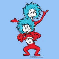 Infant's Dr. Seuss Thing One Thing Two Bodysuit - Light Blue - 6 Months