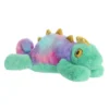 Aurora Large Chameleon Snoozles Laid-back Stuffed Animal Green 17"