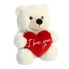 Aurora Valentines 6.5" Jolie Bear White Stuffed Animal