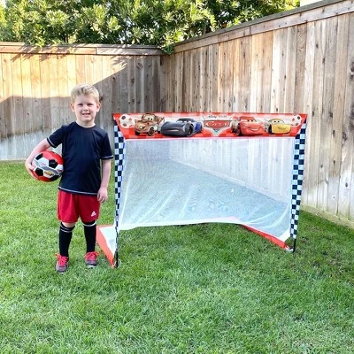 Disney Pixar Cars Soccer Goal Set For Kids By GoSports Includes 4 Ft X 3 Ft Soccer Goal, Size 3 Soccer Ball And Cones 2 Disney Pixar Cars Soccer Goal Set For Kids By GoSports Includes 4 Ft X 3 Ft Soccer Goal, Size 3 Soccer Ball And Cones - Image 2