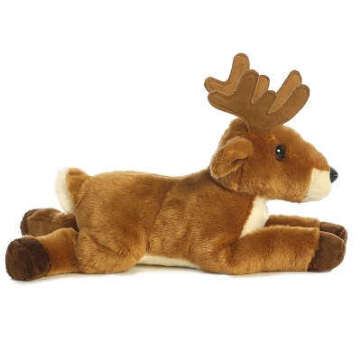 Aurora Medium Brown Flopsie 12" White Tailed Buck Adorable Stuffed Animal 2 Aurora Medium Brown Flopsie 12" White Tailed Buck Adorable Stuffed Animal - Image 2