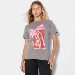 Women's Coca-Cola Bow Short Sleeve Graphic T-Shirt - Gray -Toys Sale Store GUEST d808eb3d d62b 458a a584 c617a1e2a840