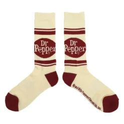 Dr Pepper Vintage Soda Logo Men's Casual Crew Socks