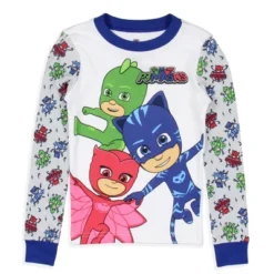 PJ Masks Toddler Boys' Gekko Catboy Owlette Title Logo Sleep Pajama Set Multicolored