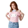 SANRIO My Melody Character Face With 3D Ears & Bow Sleeveless Pink Women's Tube Top