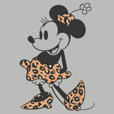 Women's Minnie Mouse Leopard Outfit T-Shirt 1 Women's Minnie Mouse Leopard Outfit T-Shirt