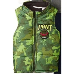 Nickelodeon Toddler Boys' 3-Piece TMNT Vest, Shirt & Pant Set, Green, 2T