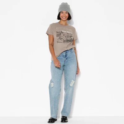 Women's Mainstreet Market Vinyl Records Short Sleeve Graphic T-Shirt - Brown 3 Women's Mainstreet Market Vinyl Records Short Sleeve Graphic T-Shirt - Brown - Image 3