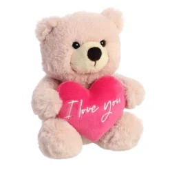 Aurora Valentines 6.5" Jolie Bear Pink Stuffed Animal