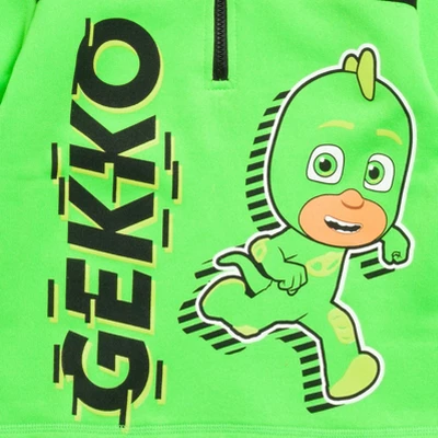 PJ Masks Gekko Fleece Half Zip Hoodie Toddler 2 PJ Masks Gekko Fleece Half Zip Hoodie Toddler - Image 2