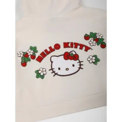 Hello Kitty Strawberries Puff Print Long Sleeve Zip Up Women's White Cropped Hoodie 6 Hello Kitty Strawberries Puff Print Long Sleeve Zip Up Women's White Cropped Hoodie -Toys Sale Store GUEST e4ded945 9351 440a 9d86 436935615263
