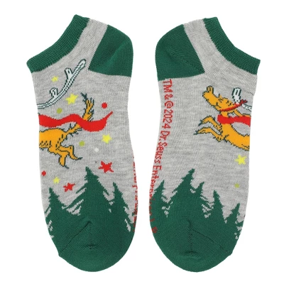The Grinch Character Art Women's 5-Pair Ankle Socks-OSFA 2 The Grinch Character Art Women's 5-Pair Ankle Socks-OSFA - Image 2