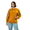Scooby-Doo Scooby Doo Dog Tag & Spots Women's Brown Crew Neck Long Sleeve Oversized Fleece Sweatshirt