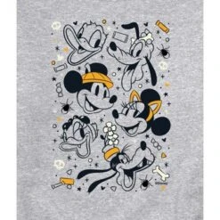 Men's - Disney - Halloween Mickey Minnie Goofy Pluto Donald Daisy Graphic Fleece Sweatshirt
