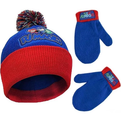 PJ Masks Boys' Winter Beanie Hat And Mittens Set, Kids Ages 2-4 3 PJ Masks Boys' Winter Beanie Hat And Mittens Set, Kids Ages 2-4 - Image 3