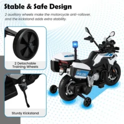 Costway 12V Kids Ride On Licensed BMW Motorcycle Dirt Bike With Light & Music White -Toys Sale Store GUEST ec7010a8 476b 4bd0 a4e5 7da454e60cdb