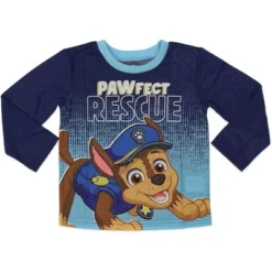 Nickelodeon Paw Patrol Toddler Boys' 2-Piece Pajama Set, Blue-Chase, 2T