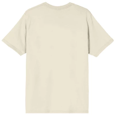 Jurassic Park Logo Men's Natural Crew Neck Short Sleeve T-shirt 2 Jurassic Park Logo Men's Natural Crew Neck Short Sleeve T-shirt - Image 2