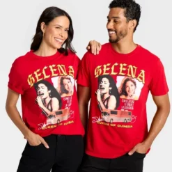 Latino Heritage Month Adult Selena Graphic Short Sleeve T-Shirt - Red -Toys Sale Store GUEST f7592ea1 35fd 4bd9 af87 be59a7e34268
