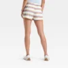 Women's Striped Mesh Graphic Shorts