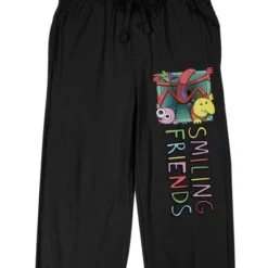 Smiling Friends Black Sleep Pajama Pants